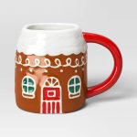 14oz Christmas Earthenware Gingerbread House Mug - Wondershop