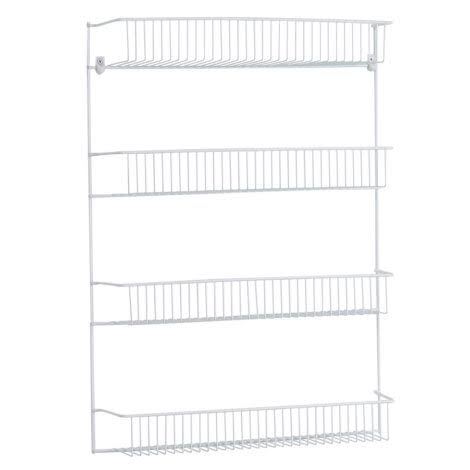 Closetmaid Stainless Steel Multitier Wall Rack, 4-Tier, White