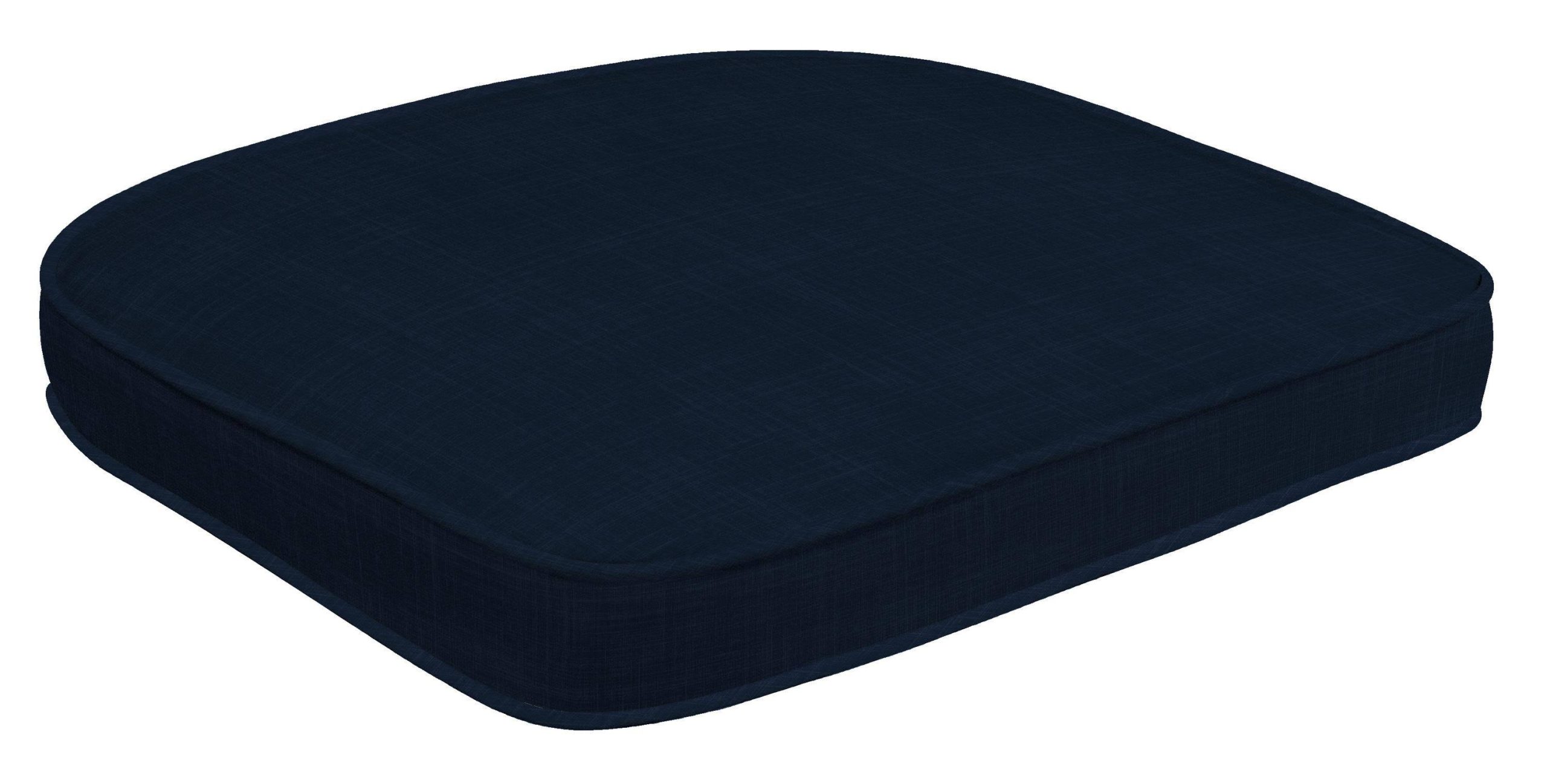 ef224d68a9e9b980507a90a5c05e39a082d92dbea30abf04d07c722be7945abc.jpg Style Selections Lola 18-in x 21-in Navy Patio Chair Cushion Polyester | 21310S-108B207 - Image 1