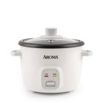 Aroma Housewares 4-Cups Cooked 1qt. Rice Grain Cooker ARC-302NG, White