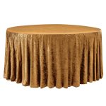 Mustard Gold Velvet Round Tablecloth Size: 120 in | Wedding | Event | Wholesale by CV Linens