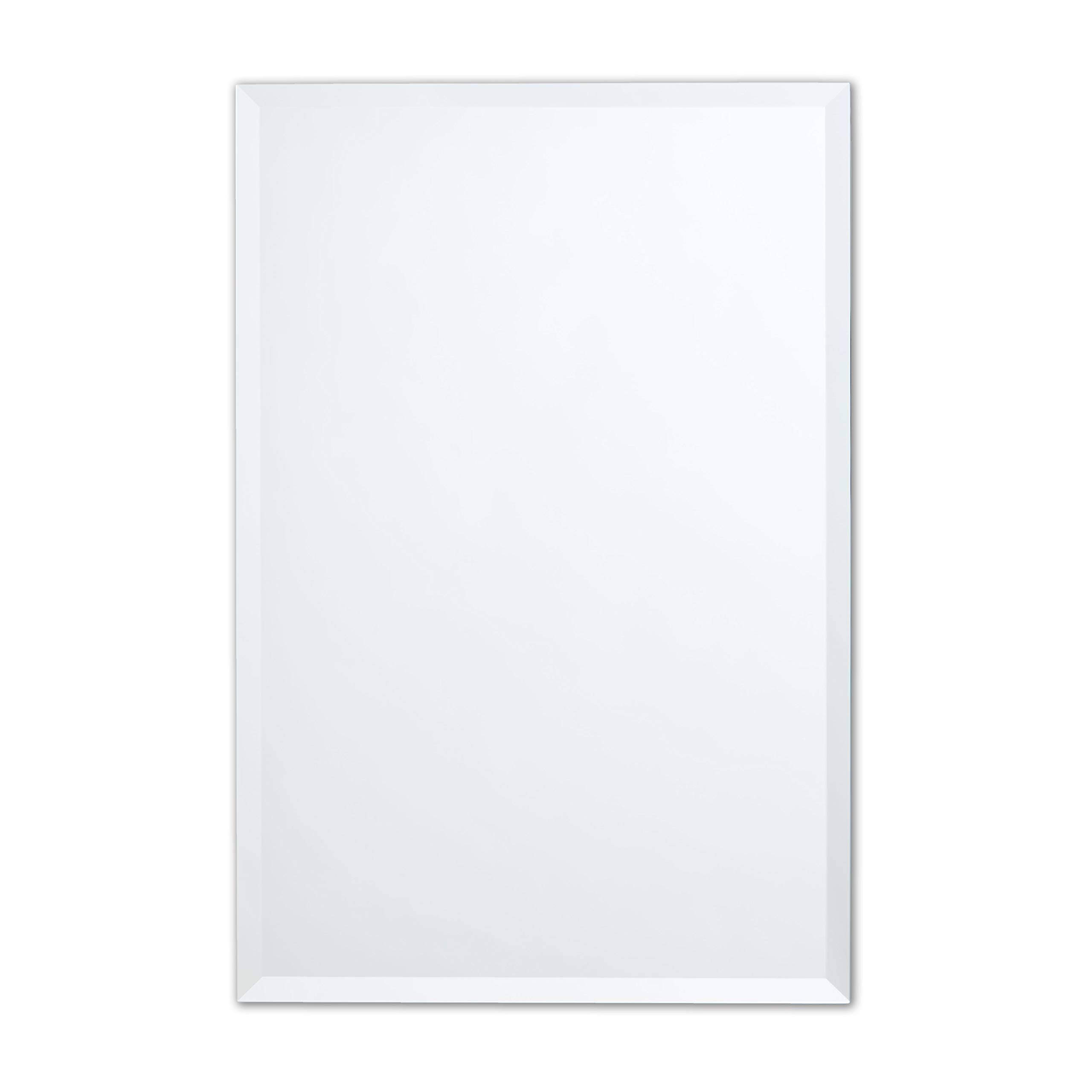 ef7623ae932d15a76c3fc0c749bfab95edbc38d3774302a59a29af27fbd979fb.jpg The Better Bevel Frameless Rectangle Wall Mirror Bathroom, Vanity, Bedroom - Image 1