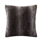 Zuri Faux Fur Square Pillow - Brown - Madison Park