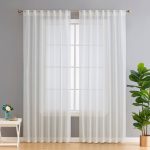 HLC.ME Lauren Semi Sheer Light Filtering Transparent Pocket Top & Back Tab Lightweight Window Curtains Drapery Panels Bedroom & Living Room, 2 Panels