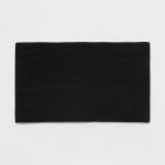 20"x34" Performance Plus Cotton Memory Foam Bath Rug Black - Threshold