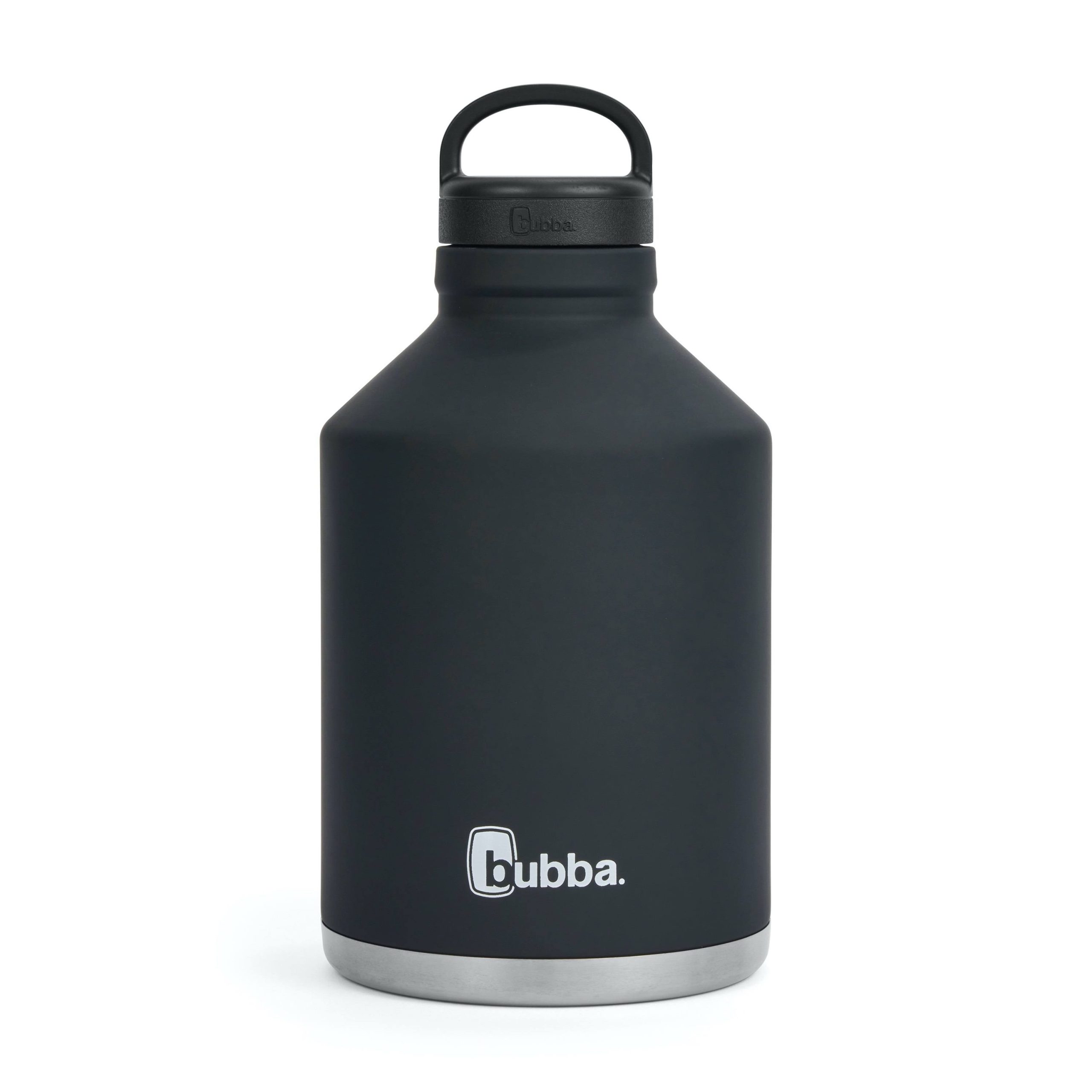ef91a1b6d12cd34081ea2dc09dee31397906a9277f4f0c0f29647dbba28e3678.jpg Bubba Growler Stainless Steel Water Bottle with Wide Mouth Rubberized Black Licorice, 84 fl. oz., Size: 84 fl oz - Image 1
