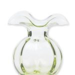 Vietri Hibiscus Glass Bud Vase - Green
