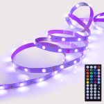 Onn. Multicolor LED Light Strip with Sound Reactive Technology, 32'