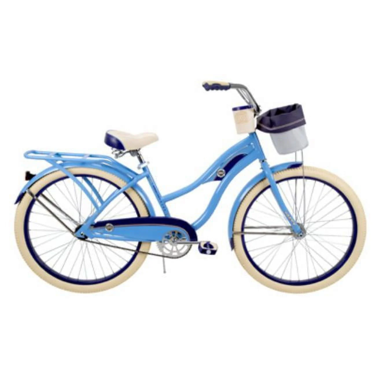 efc65ca0aca8307da761446c92b0935dff68013f14a473775c3dde511b6de989.webp Huffy Bicycles 253944 26 In. Deluxe Ladies Cruiser Bike, Gloss Periwinkle - Image 1