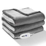 MaxKare Electric Blanket 72 inchx84 inch, Heated Blanket Full Size Flannel&Shu Velveteen Reversible, ETL and FCC Certification Fast Heating with 4