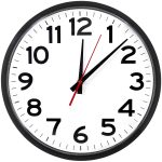 The Ultimate Wall Clock - 14" Atomic, Black, Easy to Read, Black