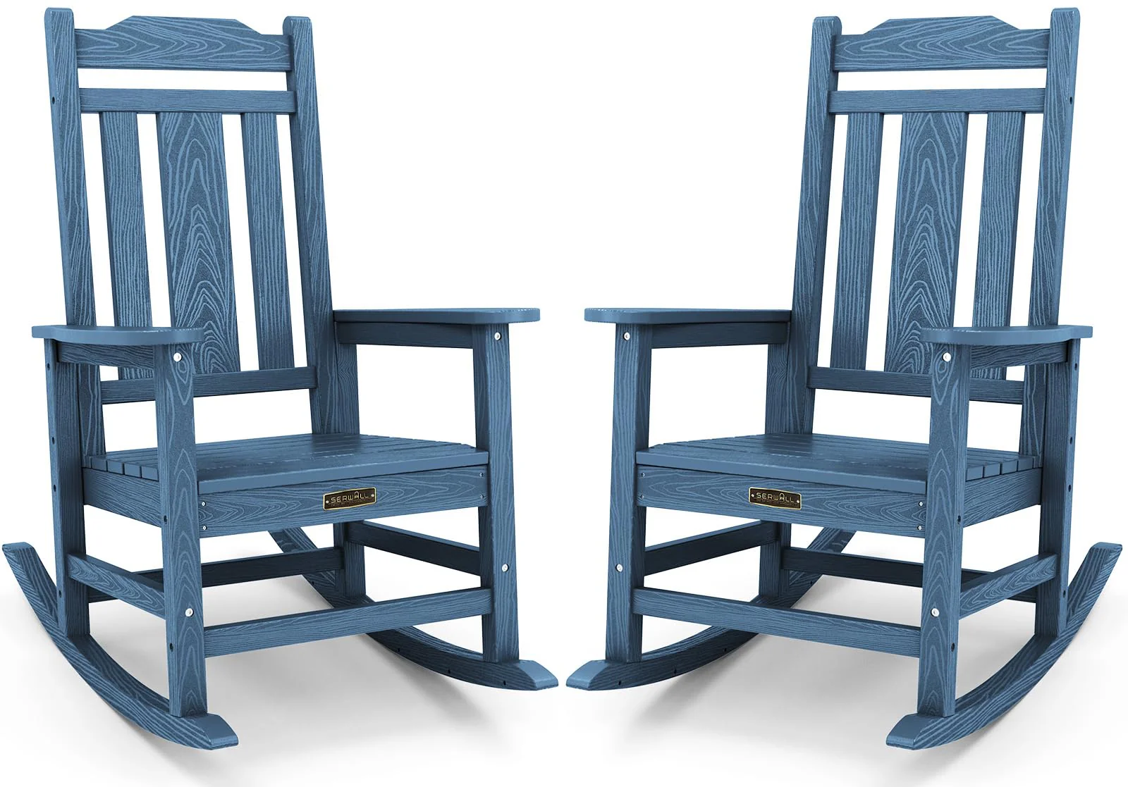 f024f550a91e4bede22f8872340ef028a7ef734bbfc7bfa93773cf22ed0856c7.webp SERWALL Outdoor Rocking Chair Blue Set of 2 - Image 1