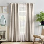 Martha Stewart Bedford Woven Plaid Blackout Curtain Panel Pair - 84-Inch - White