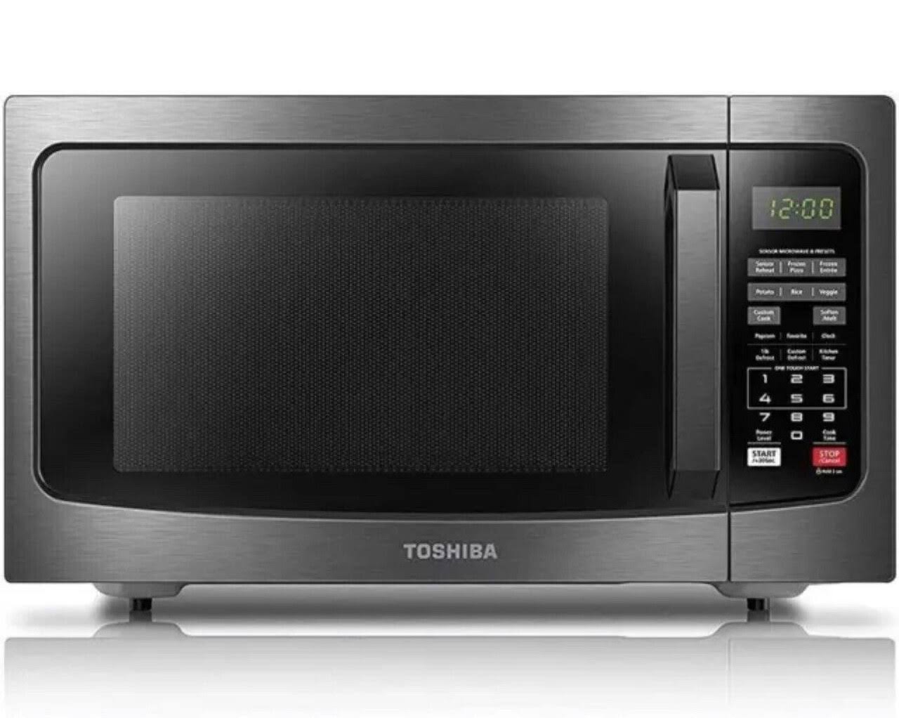 f074f1835c08172d962852feb58e7f2fb7dd76f91312c795ea14ab9f897cbe7d.jpg Toshiba EM131A5C-BS Microwave Oven with Smart Sensor, Easy Clean 1.2 Cu ft. - Image 1
