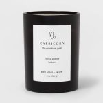 8oz Glass Jar Zodiac Capricorn Candle Black - Project 62