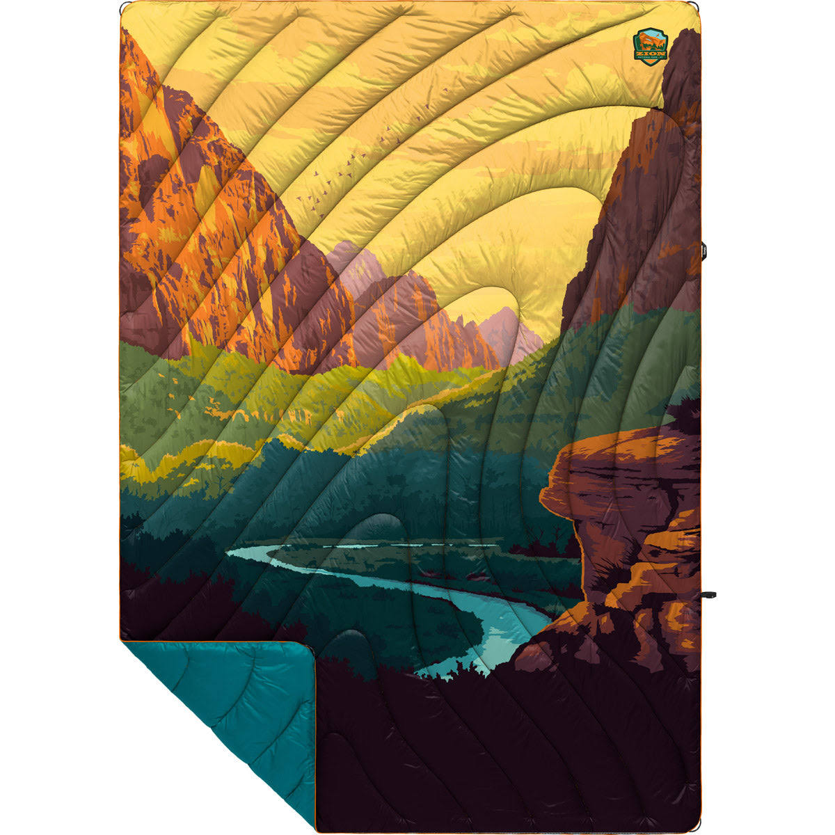 f0acfdfb14fe1910ee05c0faaa4fa1bc6eff77a2a81295461aad904970c4c3fc.jpg Rumpl Original Puffy Blanket - Zion National Park - Image 1