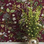 Rifle Paper Co. Juniper Forest Wallpaper - Burgundy