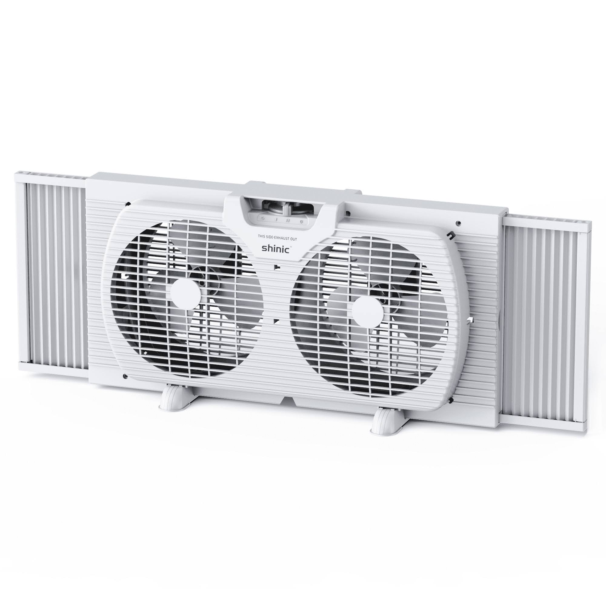 f0d218ab386f0152019171093ef70037d8dcb32f499ec5e06f5097acd1a94fa9.jpg Shinic 3-Speed Twin Window Fan with Removable Bug Screen - Image 1