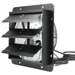 VEVOR Shutter Exhaust Fan, 12'' with Temperature Humidity Controller, EC-Motor, 940 CFM, 10-Speed Adjustable Wall Mount Attic Fan, Ventilation and Co