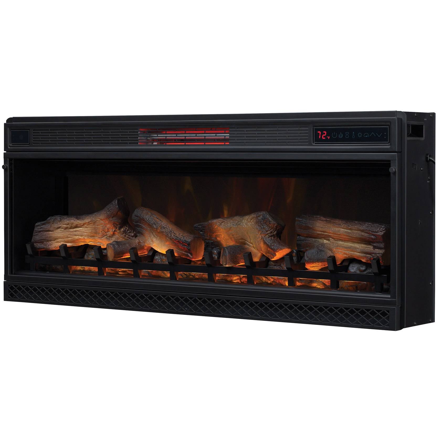 f1263b22c6d28e41d75644d5439ca4b877cc579515d695262b017e9d39121b3c.jpg ClassicFlame 42" 3D Infrared Quartz Electric Fireplace Insert - Black - Image 1