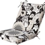 Pillow Perfect Squared Corners Chair Cushion, Graphite