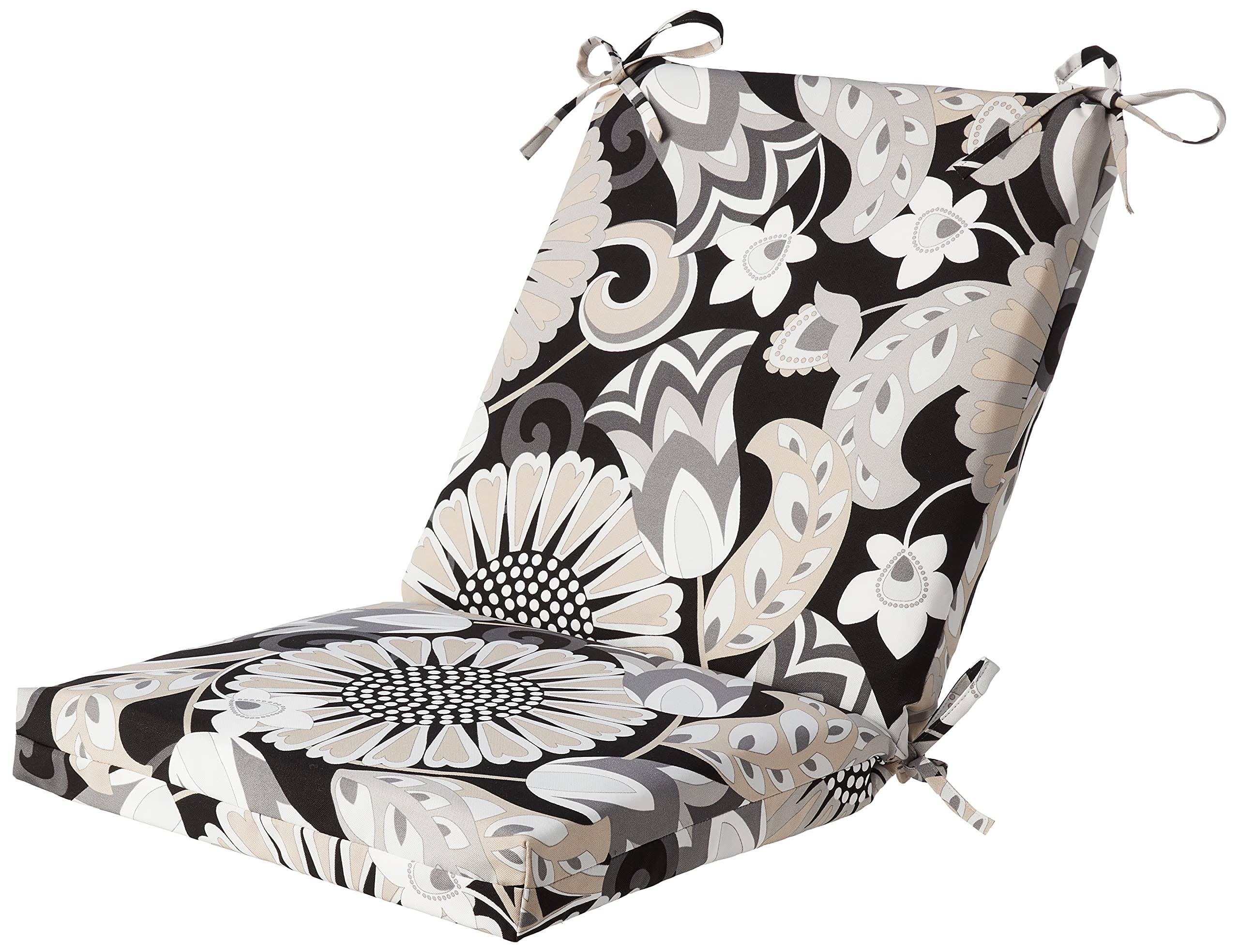 f131c7f3e88398b580ce1e80f7426f2ee9e61e80a27e61d4b9b680189c91b7d5.jpg Pillow Perfect Squared Corners Chair Cushion, Graphite - Image 1