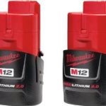 Milwaukee 48-11-2420 (2 Pack) M12 Red Lithium 2.0 12-Volt Cordless Battery