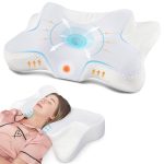 Donama Cervical Pillow for Bed Sleeping, Memory Foam Contour Neck Pillows with Breathable Pillowcase, Ergonomic Neck Support Pillows for Side, Back