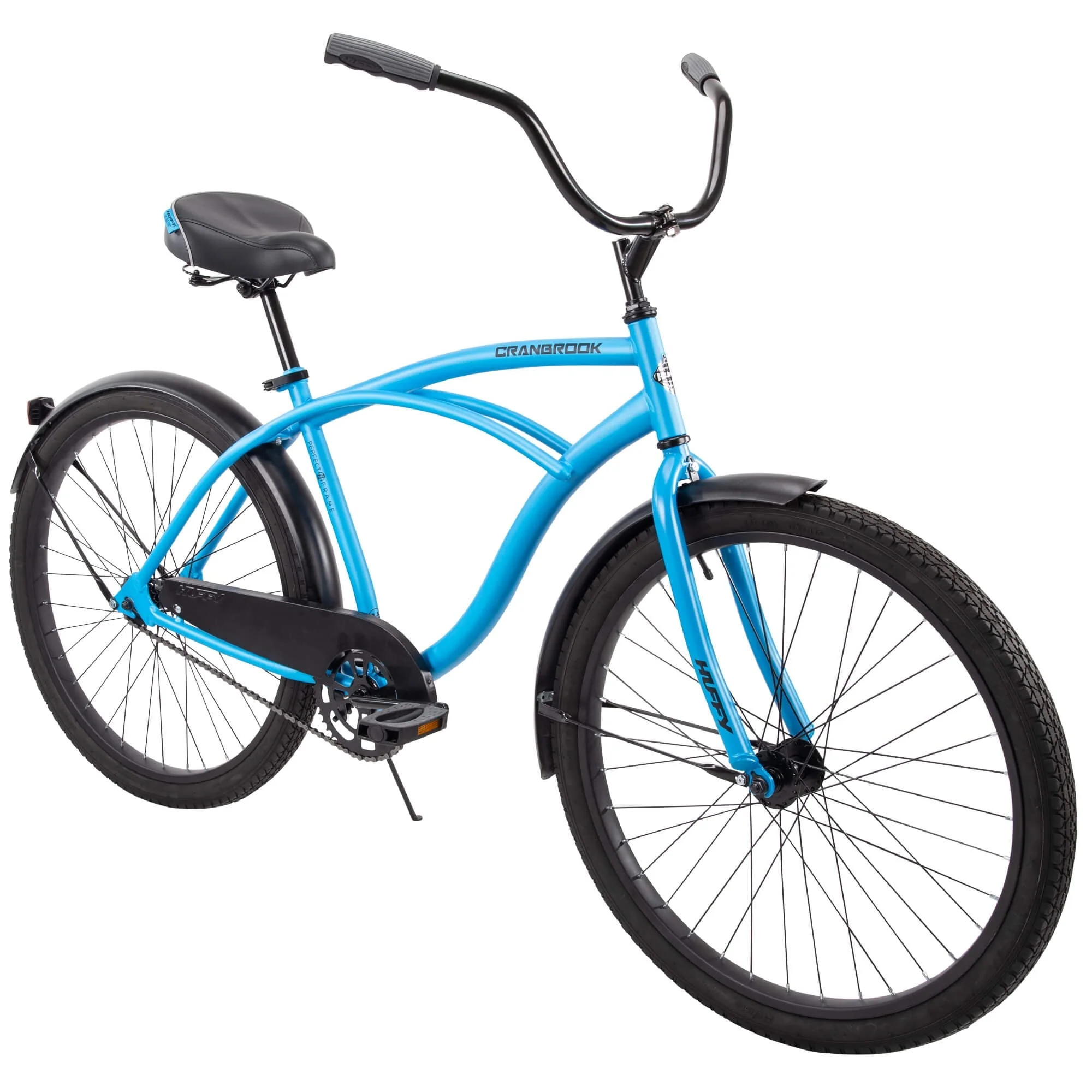 f1744034763bfc5e5701adb27c2467330096cf32cf0a71301bd990f3fc1197b7.webp Huffy 26" Cranbrook Men'S Comfort Cruiser Bike, Matte Blue - Image 1