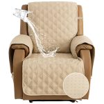 TOMORO Non-Slip Quilted Recliner Cover - 100% Waterproof Recliner Chair Slipcover Furniture Protector with 5 Storage Pockets, Washable Couch Cover