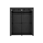 SONGMICS Closet Storage Organizer, Portable Wardrobe with Hanging Rods, Clothes Rack Black