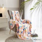 Mainstays Fleece Plush Throw Blanket, Pink Floral, Standard Throw