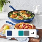 Member's Mark 2-Piece Enamel Cast Iron Skillet Set (Blue)