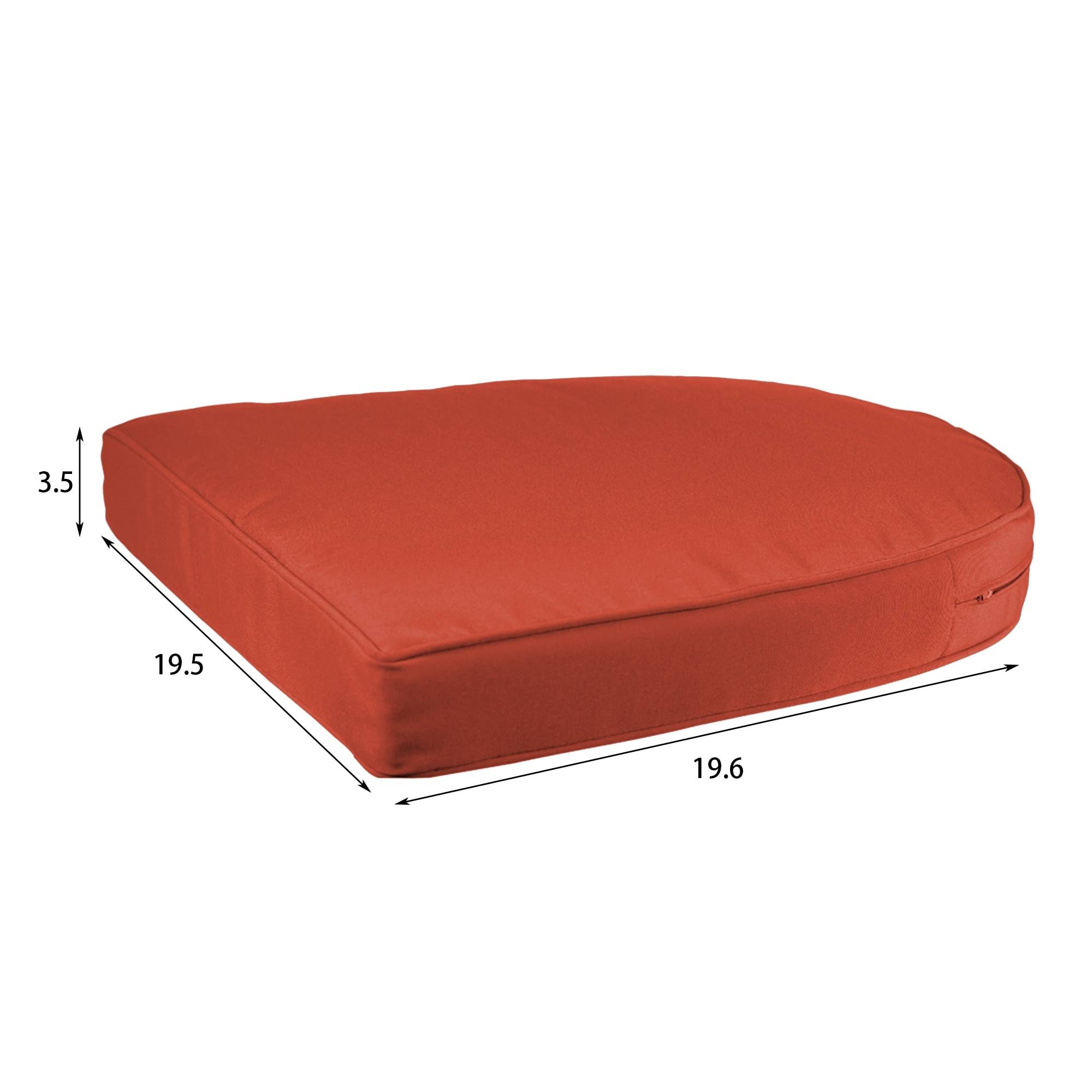 f1d78330ad34e360a926f896c6d5326a2a73ea07874ca92dec8dc2171a42564a.jpg Jeco Outdoor Patio 19-inch Chair Cushion, Red - Image 1