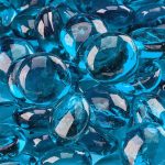 Tahitian Blue Fire Pit Glass Beads | 3/4 inch, 10 lbs