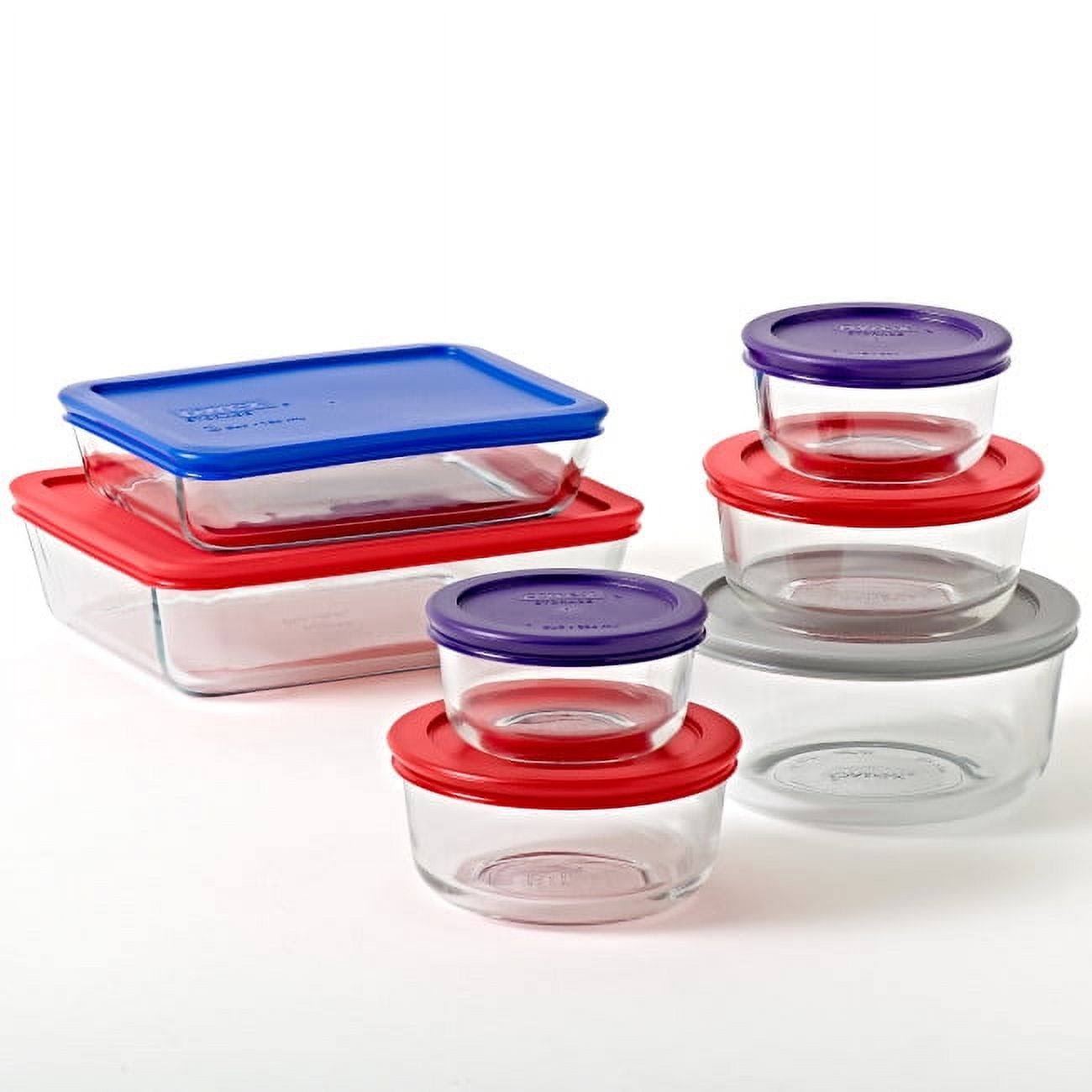 f1eda991228aaaf7dbad8e351dbc339d23056e5d199d56d5b0262e76cf5fe021.jpg Pyrex Simply Store 14 Piece Glass Storage Set - Image 1