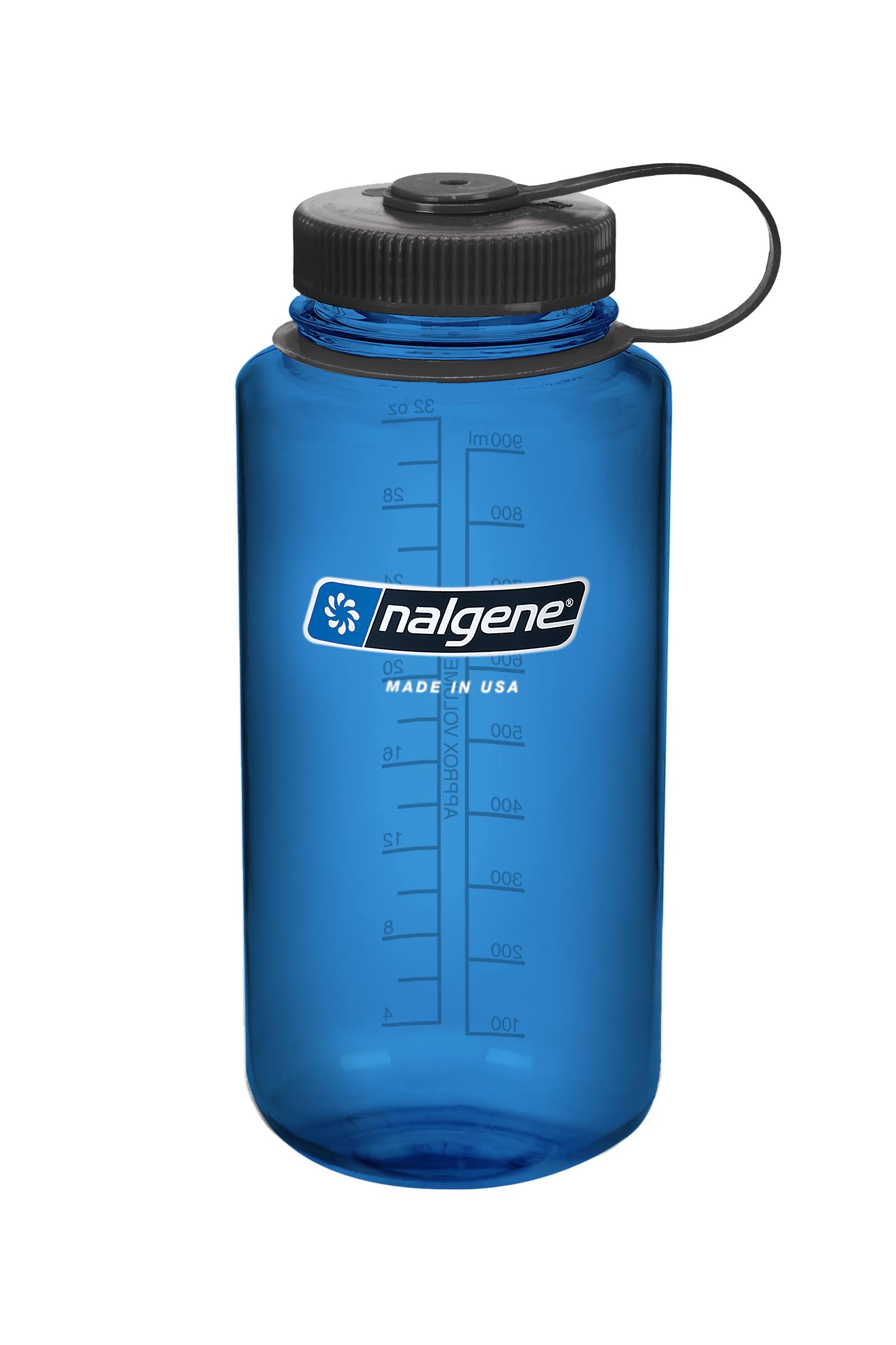 f1ee015c51e039f49e1a02b4c82291e0603008cff60d8fc30d49c1621b639a43.jpg Nalgene Wide Mouth Water Bottle, Blue, 32 oz - Image 1
