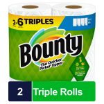 Bounty Select-A-Size Paper Towels, 2 Triple Rolls, White