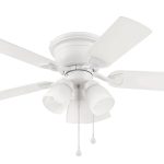 Harbor Breeze Centreville 42-in White Indoor Flush Mount Ceiling Fan with Light 40687