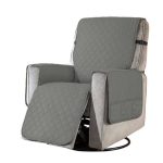 Waterproof Recliner Chair Cover with Non Slip Strap Light Grey / S