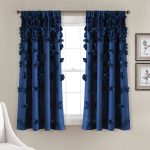 Lush Decor Riley Window Panel Navy / 63" x 54"