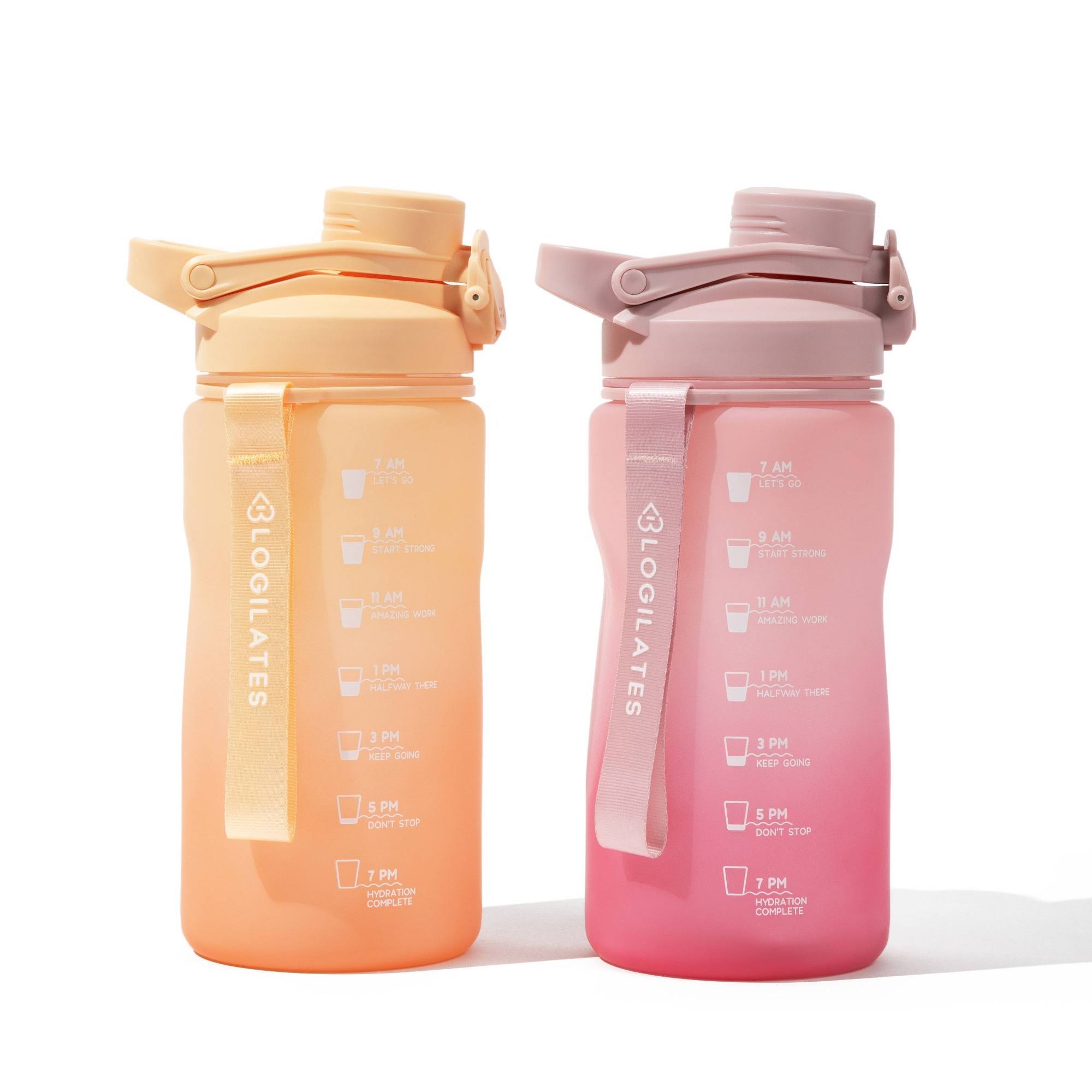 f2507acc4aa3c81cb8f33d37b81d19e32422cb21d122ce24ed789ff730ef50e4.jpg Blogilates 40oz 2pk Water Bottles - Citrus Haze - Image 1