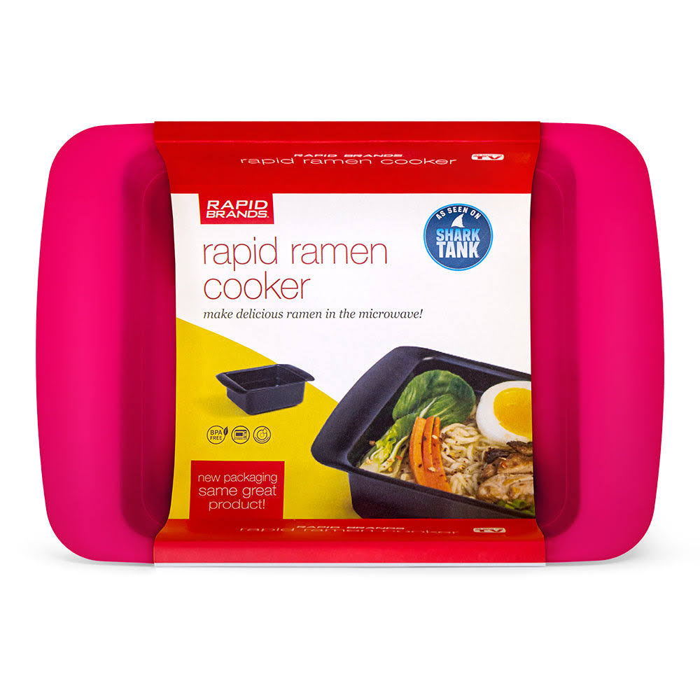 f2c4cfda0e29bcb3c3fa540738f9773bfb13ff7fbe1f6f27ea6421780792ac44.jpg Rapid Ramen Cooker 1 Pack Microwavable Cookware for Instant Ramen Teal, Pink - Image 1