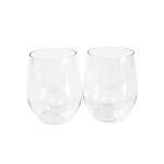 Celebrate It 12 Ounce Clear Plastic Stemless Wine Glasses - 20 ct