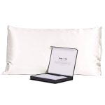 Fishers Finery 30mm 100% Pure Mulberry Silk Pillowcase Good Housekeeping Quality Tested (White, Queen)