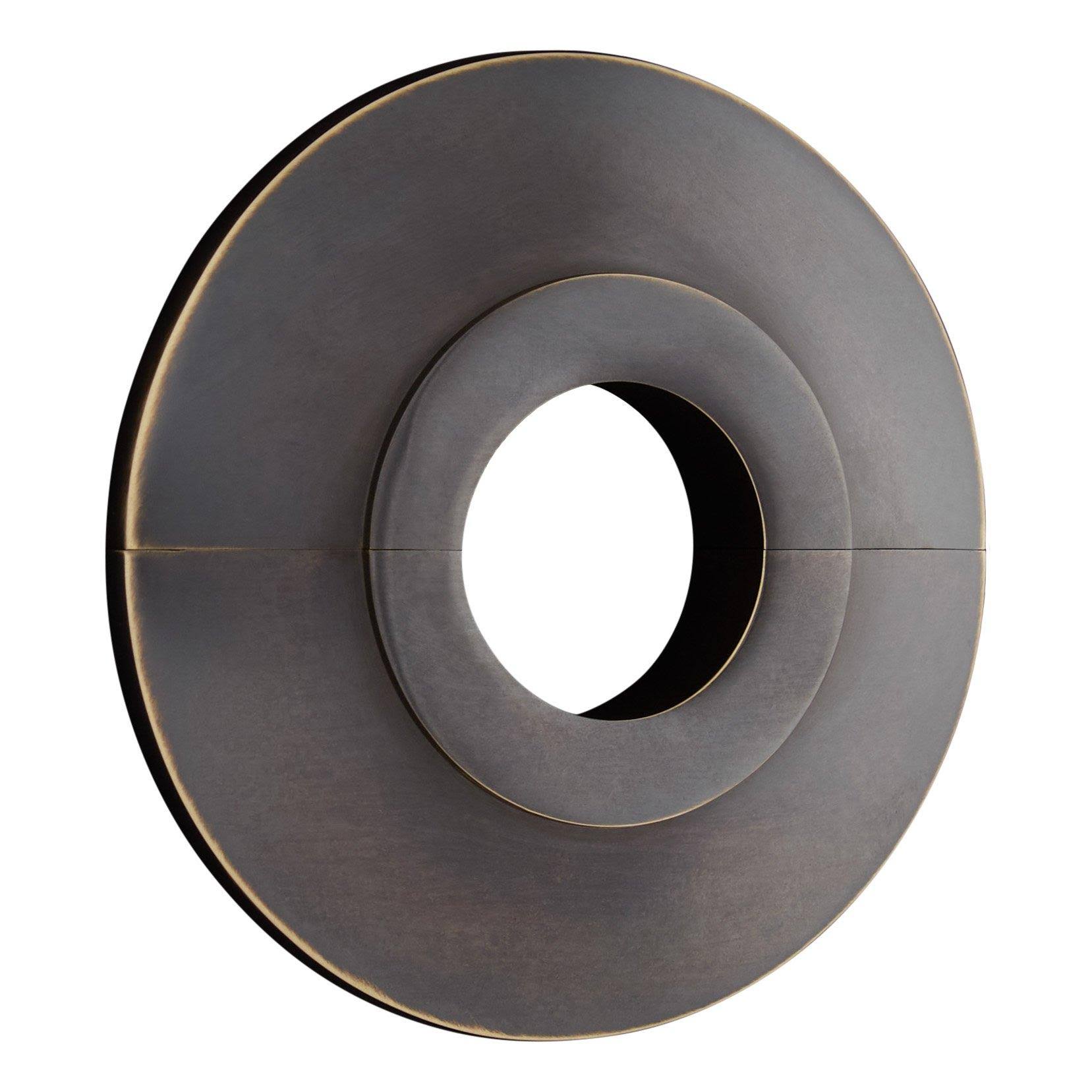 f2de61a03cf9088b562916145af67602a7d804d93da17043b1be6afad719d571.jpg Signature Hardware 907303-1 Smooth Radiator Flange - Fits 1" IPS Pipe Antique Brass Rough Plumbing Pipe and Fittings Flanges - Image 1
