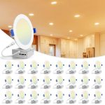 24 Pack 6 inch Recessed Lighting, 5CCT LED | adamsbargainshop