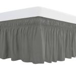 Subrtex Bed Skirt Easy Fit with Adjustable Elastic Belt 15/16 inch Drop Wrap Around Dust Ruffle Elastic Elegant Silky Smooth Soft Microfiber