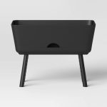 27"x7" 5pc Rectangular Indoor Outdoor Garden Bed with Stand Black - Room Essentials