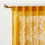 84"x54" Idris Printed Burnout Sheer Curtain Panel Gold - Opalhouse Designed with Jungalow